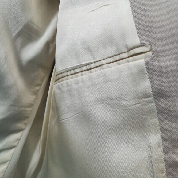 John Alexander Beige Convertible Collar 5 pocket 2-Button Suit Jacket - Picture 11 of 12